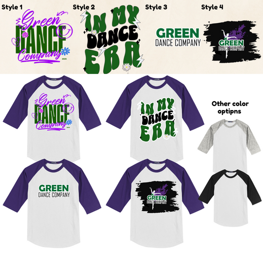 YOUTH Green Dance YT200 Sport-Tek® Youth Colorblock Raglan Jersey