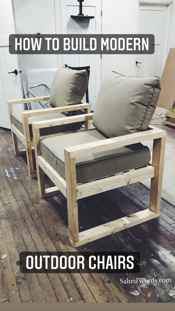 DIY wood Modern cushioned outdoor lounge Chair Plans