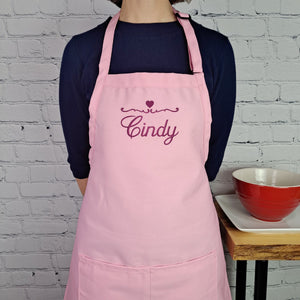 Heart and Name Apron