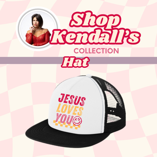 Kendall's Collection Hat Jesus Loves You DT624 District Snapback Trucker Cap Inspirational Faith | Gift for Believers | Stylish Religious (Copy)