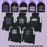 ADULT & YOUTH Purple or Purple Three Rivers Wildcats ST255 Sport-Tek® Sport-Wick® Fleece United Pullover Hoodie