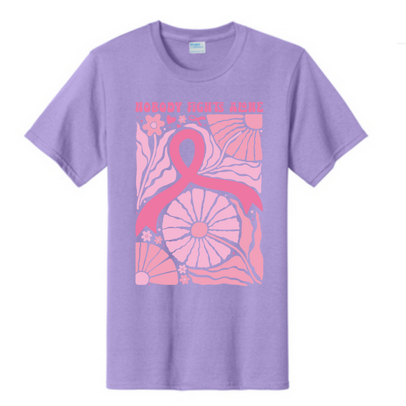 Nobody Fights Alone Breast Cancer Awareness Fundraiser Tshirt PC61 Port & Co™ Essential Tee