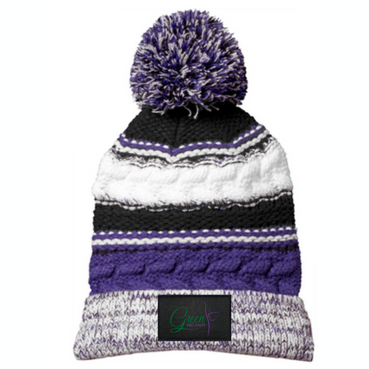 Green Dance Academy Patch Beanie STC21 Sport-Tek® Pom Pom Team Beanie