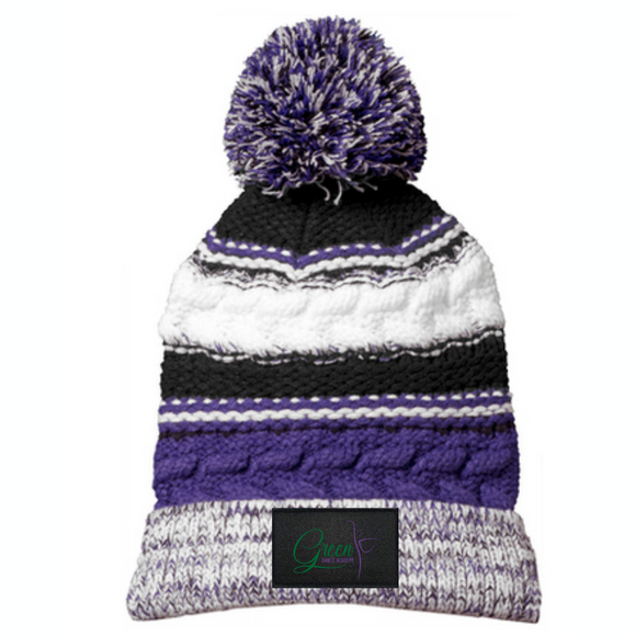 Green Dance Academy Patch Beanie STC21 Sport-Tek® Pom Pom Team Beanie