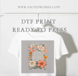 Her children call her blessed floral aesthetic DTF Transfer