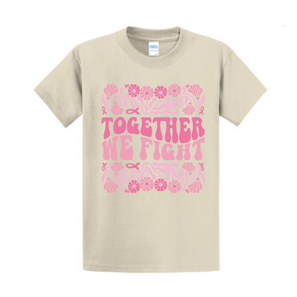 Together We Fight Breast Cancer Awareness Fundraiser Tshirt PC61 Port & Co™ Essential Tee