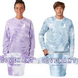 ADULT Unisex Covenant Christan Tie Dye Fleece Crew