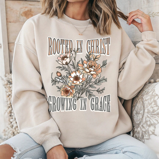 Rooted in Christ Tshirt - Long Sleeve - Crewneck - Hoodie