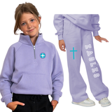 YOUTH Covenant Christian Apparel Enza 91179 Half Zip Fleece