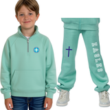 YOUTH Covenant Christian Apparel Enza 91179 Half Zip Fleece