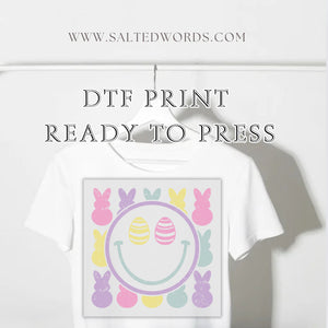Easter Smilie face peeps DTF print
