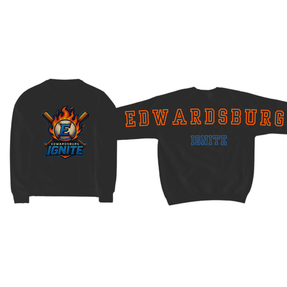 Adult & Youth Black Edwardsburg Ignite Crewneck 18000 Gildan - Heavy Blend™ Crewneck Sweatshirt