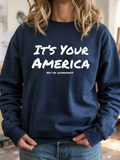 It's your American No the governments Next Level Apparel® 9007 Unisex Heavyweight Sweatshirt Crewneck Sweatshirt