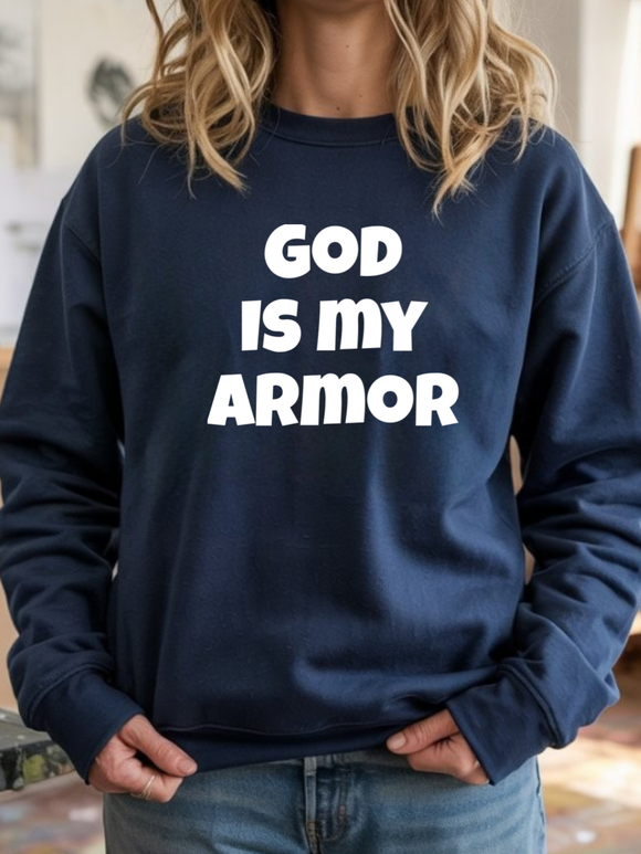 God is my Armor Next Level Apparel® 9007 Unisex Heavyweight Sweatshirt Crewneck Sweatshirt
