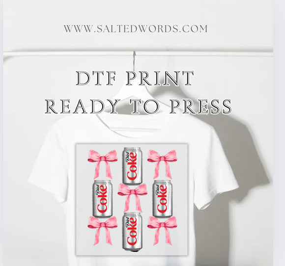 (Copy) Diet Coke & Croquette bows DTF Transfer - Salted Words, LLC