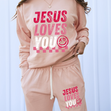 Kendall’s Collection Jesus Loves You | Comfort Colors Top | Inspirational Faith Shirt | Gift for Believers | Stylish Religious Apparel