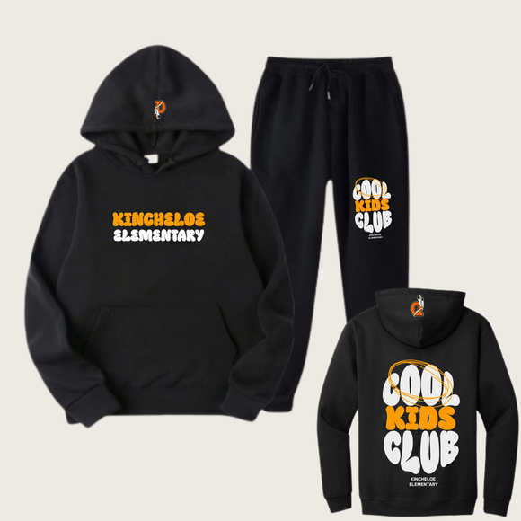 YOUTH FULL SWEATSUIT Kincheloe Elementary Cool kids club Spirit Wear Sweat Suit
