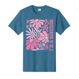 I'm a survivor Breast Cancer Awareness Fundraiser Tshirt PC61 Port & Co™ Essential Tee