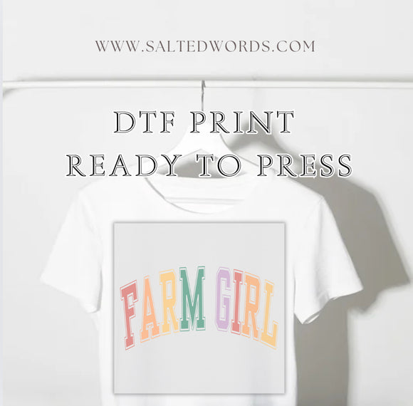 Farm Girl DTF Transfer - Salted Words, LLC