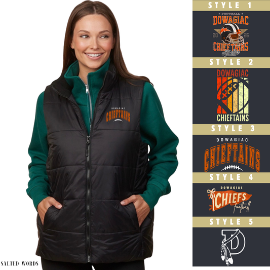 Dowagiac Ladies Puffer Vest 61479 - Salted Words, LLC