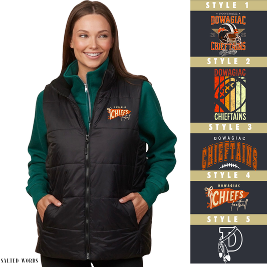 Dowagiac Ladies Puffer Vest 61479 - Salted Words, LLC
