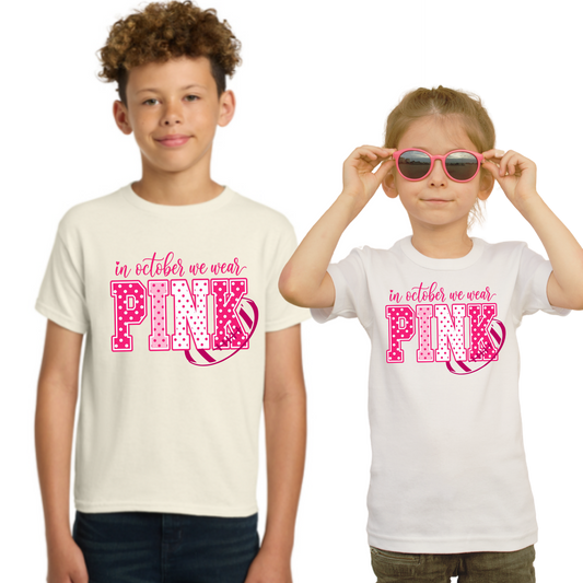 YOUTH In October we wear pink Tshirt - Drifit - Crewneck - Hoodie - Salted Words, LLC