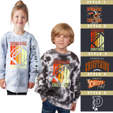 YOUTH Dowagiac Chiefs Football Tie Dye Fleece Crew