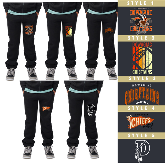 YOUTH Sweatpants Dowagiac Chieftains Fleece Sweatpants - Salted Words, LLC