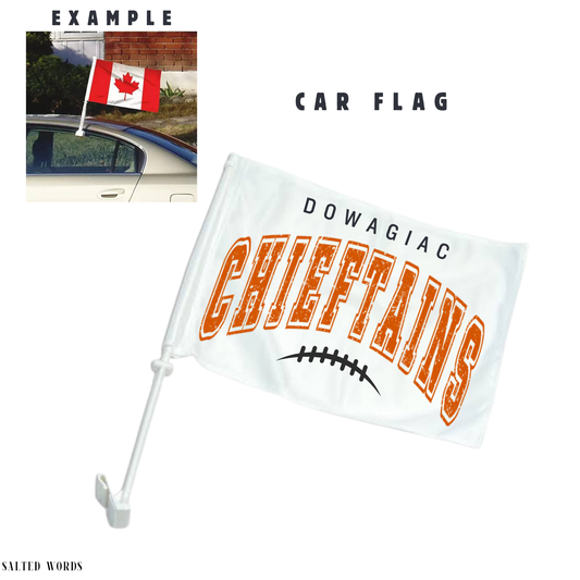 Sublimation Imprintables 2SCF10 Two Sided Sublimation Car Flag and Pole - Salted Words, LLC