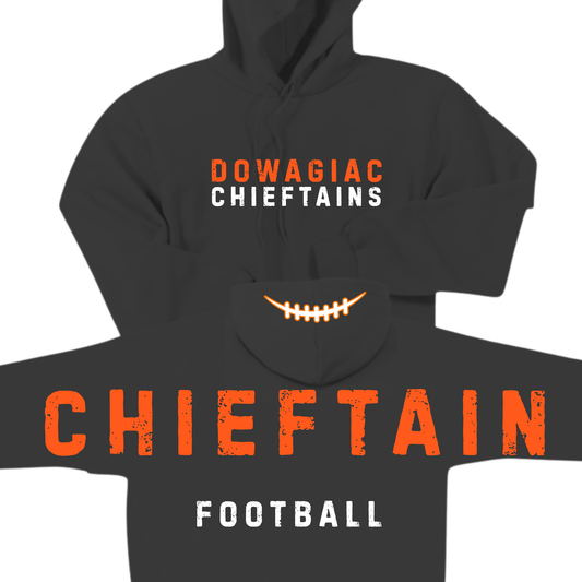 Dowagiac Chieftains Unisex Fleece Hooded Sweatshirt or Crewneck - Salted Words, LLC