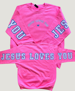 Adult & Youth Jesus Loves You Crewneck 18000 Gildan - Heavy Blend™ Crewneck Sweatshirt
