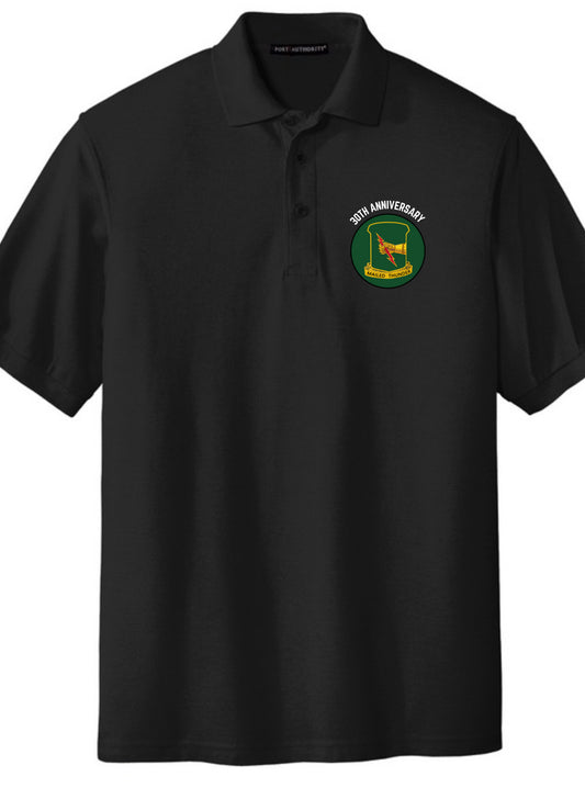Mailed Thunder Patch 30th Anniversary K500 Port Authority® Silk Touch™ Polo - Salted Words, LLC