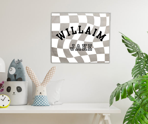 Custom Name Canvas Banner / Gift Shopper / Custom sign for home or business / Nursery theme / Announcement Sign / Name Reveal / Shower Gift - Salted Words, LLC