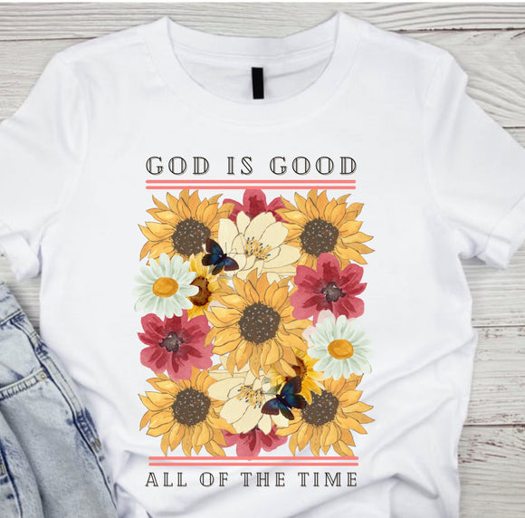 God is Good All The Time Shirt or DTF print  / Christian Shirt / Faith Crewneck /Christian Gifts / God Lover / Jesus Lover  / Religious Gift - Salted Words, LLC