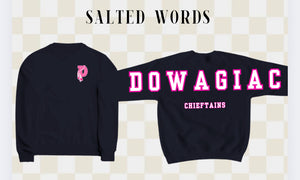 Adult & Youth Dowagiac Black Breast Cancer Awareness Crewneck 18000 Gildan - Heavy Blend™ Crewneck Sweatshirt