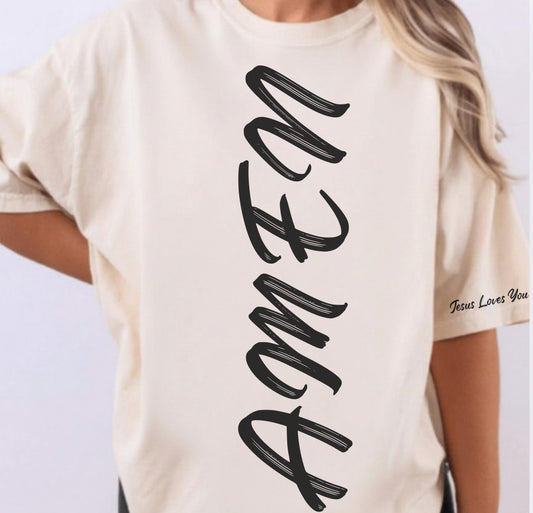 Amen Jesus Loves you Tshirt - Long Sleeve - Crewneck - Hoodie - Salted Words, LLC