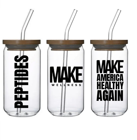 Three Pack Make Wellness Can Cups with Lids - Salted Words, LLC