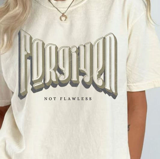 Forgiven not flawless Tshirt - Long Sleeve - Crewneck - Hoodie - Salted Words, LLC