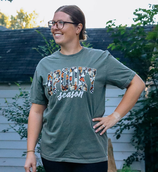 Spooky Season Halloween | Comfort Colors T-shirt | Moody Shirt | Gift for Mamas | Stylish Trendy Apparel