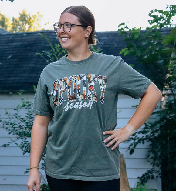 Spooky Season Halloween | Comfort Colors T-shirt | Moody Shirt | Gift for Mamas | Stylish Trendy Apparel