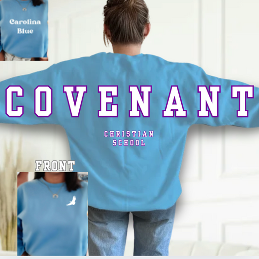 Adult & Youth Covenant Christian School Crewneck 18000 Gildan - Heavy Blend™ Crewneck Sweatshirt - Salted Words, LLC