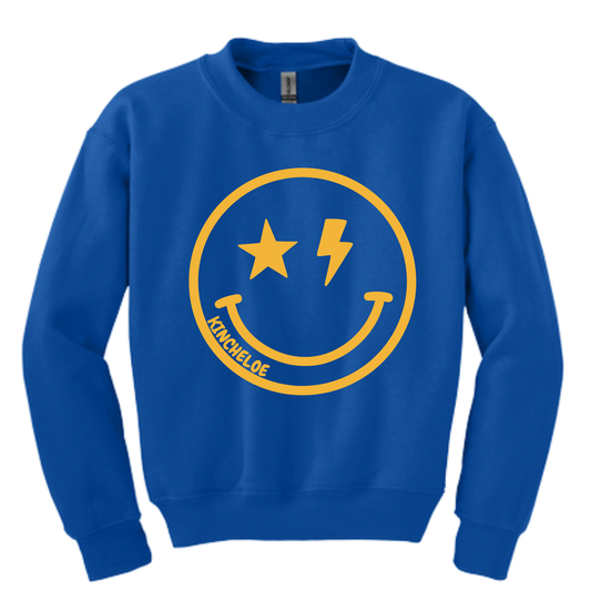 ADULT Kincheloe Smilie Face Spirit Wear Tshirt - Long Sleeve - Crewneck - Hoodie