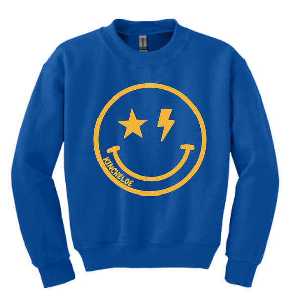 ADULT Kincheloe Smilie Face Spirit Wear Tshirt - Long Sleeve - Crewneck - Hoodie