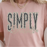 A 3x3 grid showing nine different women's graphic t-shirt color options, featuring slogans like 'Coffee & Jesus', 'Life is Sweet BUTTER with Jesus', and 'SIMPLY Blessed'.