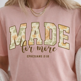 A 3x3 collage showing the same graphic T-shirt design worn by three models, each panel featuring a different base shirt color: off-white/cream, dusty pink, and charcoal gray. The shirts all display large decorative text and star graphics, with the center panel reading 'Heaven is my only Plan' and the surrounding panels including 'She is a Teacher' and 'Made for more' text.