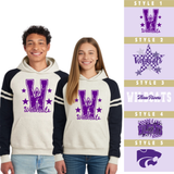 Three Rivers Wildcats JERZEES® 97CR Unisex Varsity Color-Block Hooded Sweatshirt