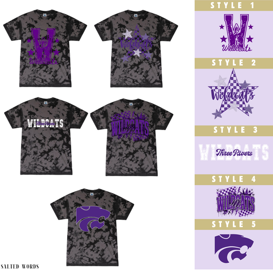 Three Rivers Wildcats Colortone® 1275 Tshirt - Salted Words, LLC
