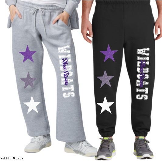 Adult Sweatpants Three Rivers Wildcats Sweatpant Cuffed Bottoms Lane Seven - Salted Words, LLC