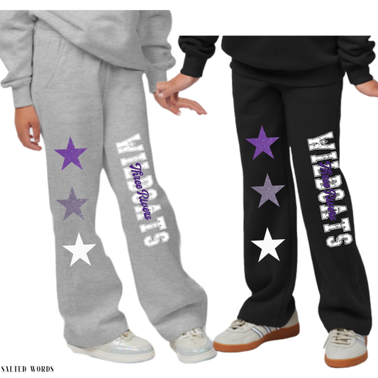 YOUTH Three rivers Wide leg or cuffed Sweatpants - Salted Words, LLC