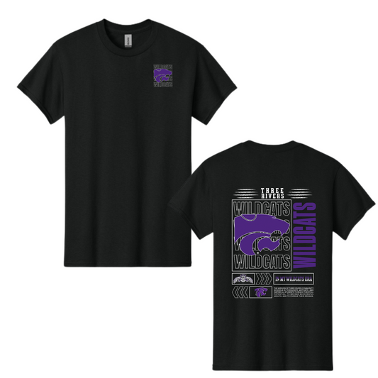 Adult Three Rivers Wildcats Spirit Wear Tshirt - Long Sleeve - Crewneck - Hoodie